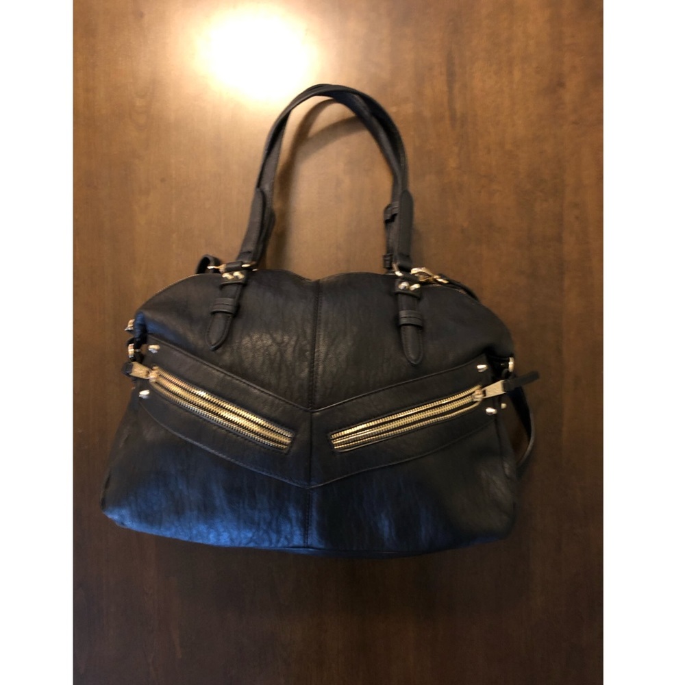 Jessica Simpson Black Leather Hobo Bag